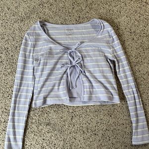 This cute shirt that has a built in tank top in it with this cute pattern on top